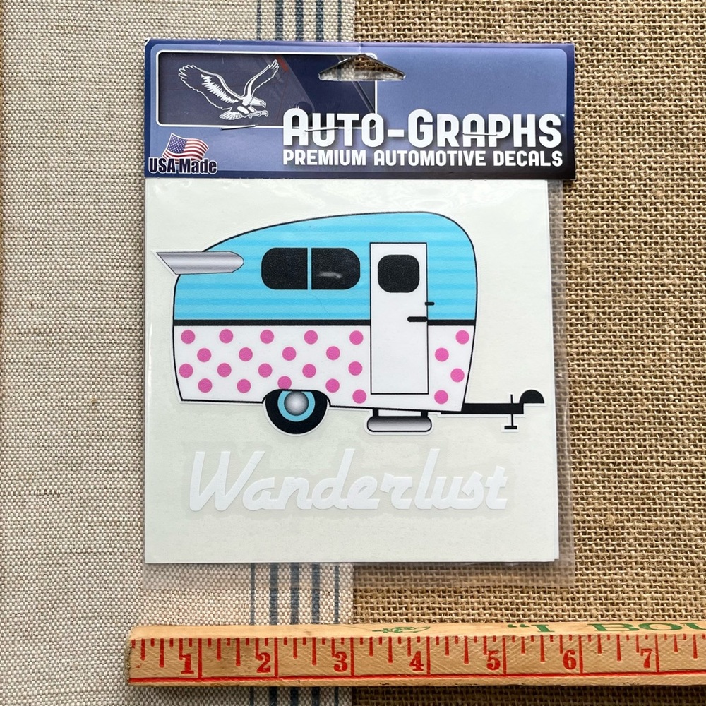 💝 FREE • Auto-Graphs Premium Automotive Decal, Wanderlust Camper, Camp Trailer